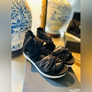 Eileen Fisher Women’s Zanya Black Stretch Mesh Sneaker Sandal